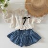◍◍summer(80-140)⇡蕾絲緹花罩衫