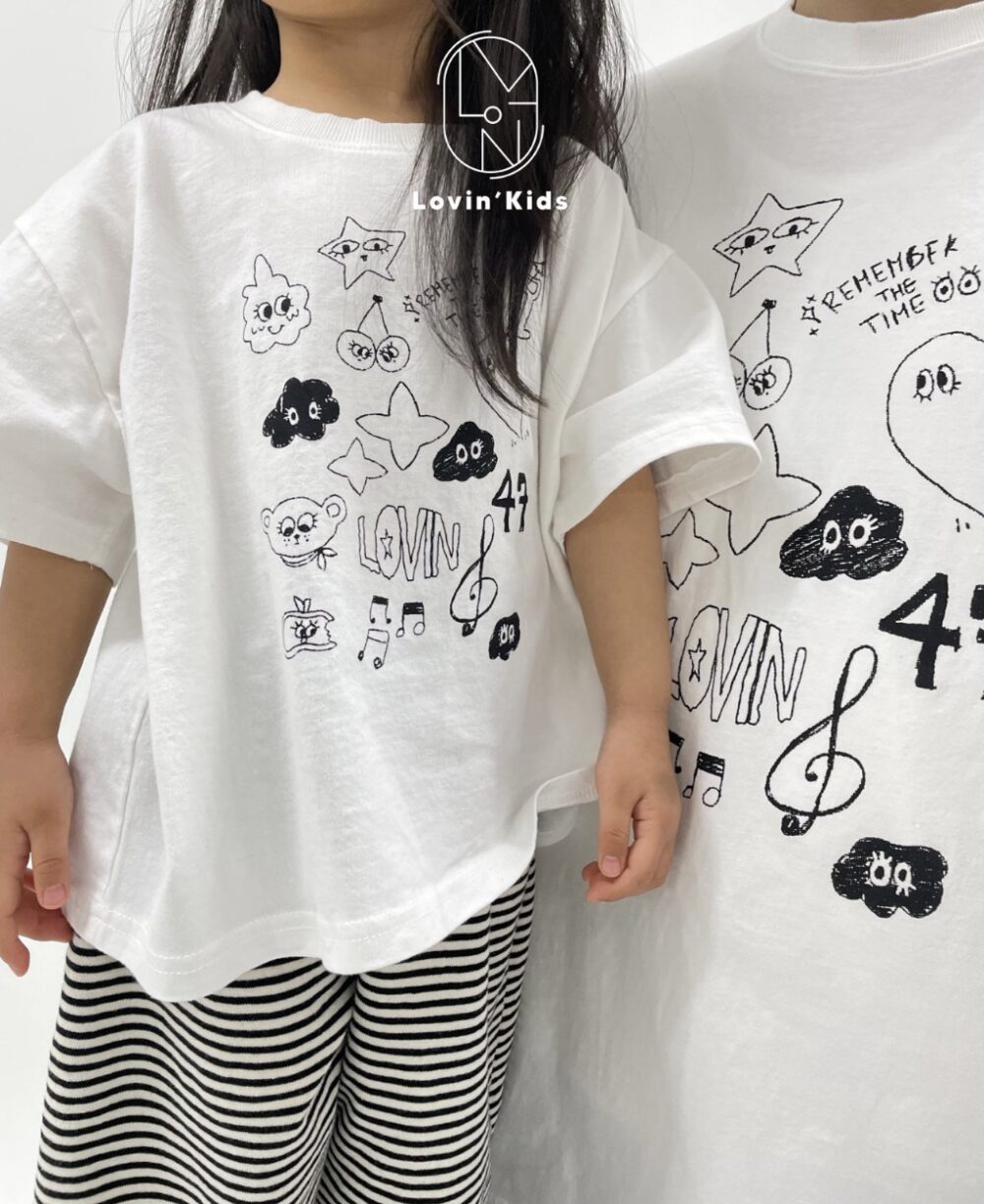 ◍◍summer(XXS-XL-大人)⇡塗鴉繪畫上衣T(親子裝)